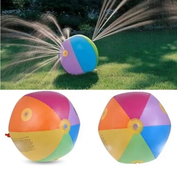 Kids Inflatable Water Spray Ball Sprinkler Toys Outdoor Garden Beach Game Gift - Picture 4 of 4